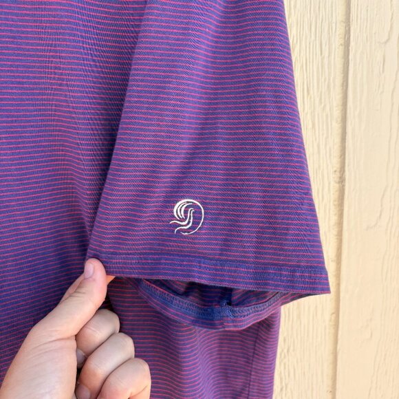 Holderness & Bourne Nagle Polo Men's XL Navy Red Striped Golf Comfort Summer - Picture 3 of 8